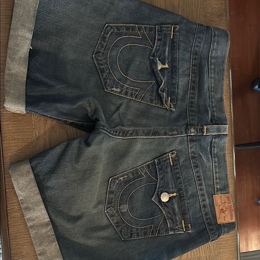 True Religion Blue Jean Shorts - Picture 9 of 11